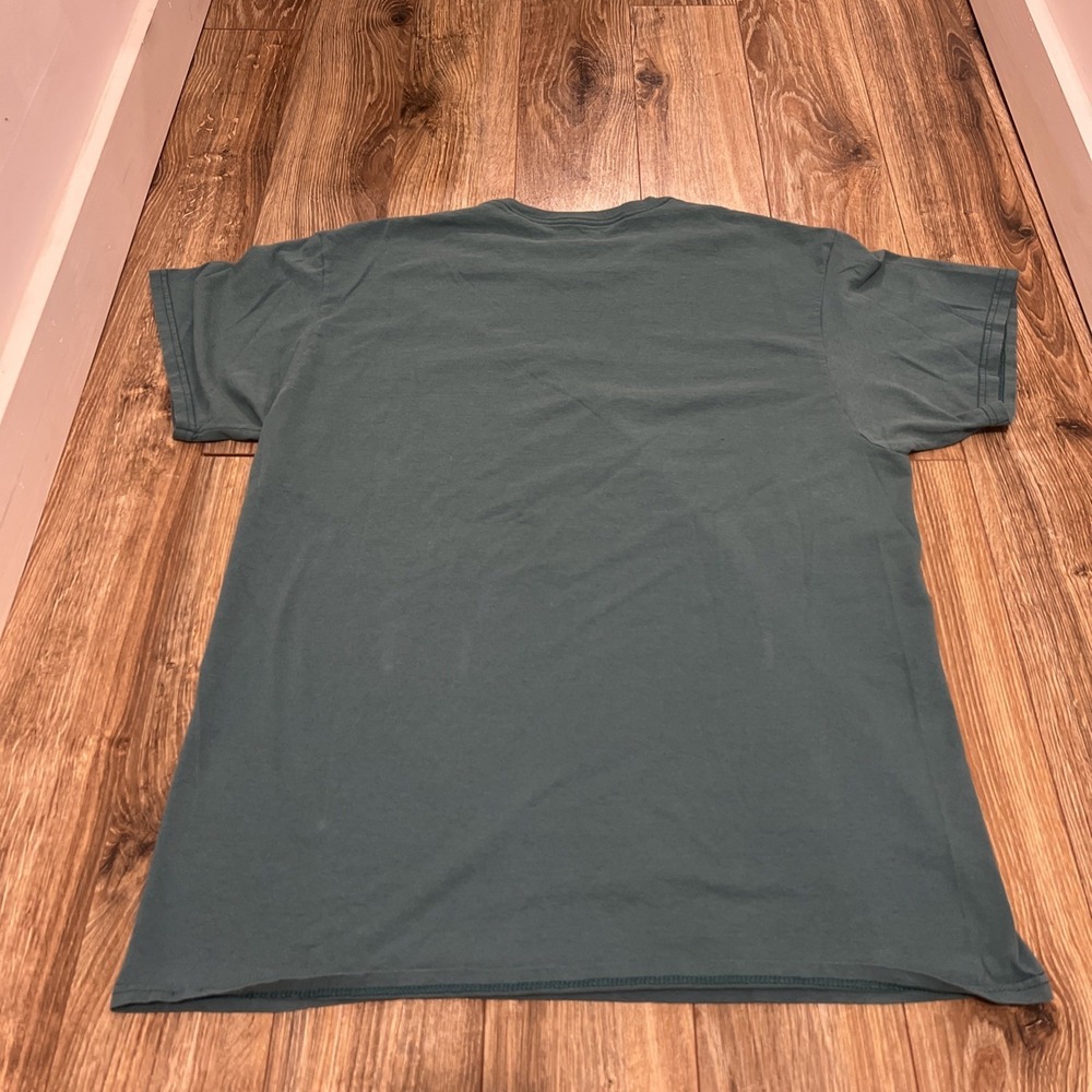 Vintage Fruit Of The Loom Pocket Blank T Shirt Mens XL Green - Picture 5 of 8